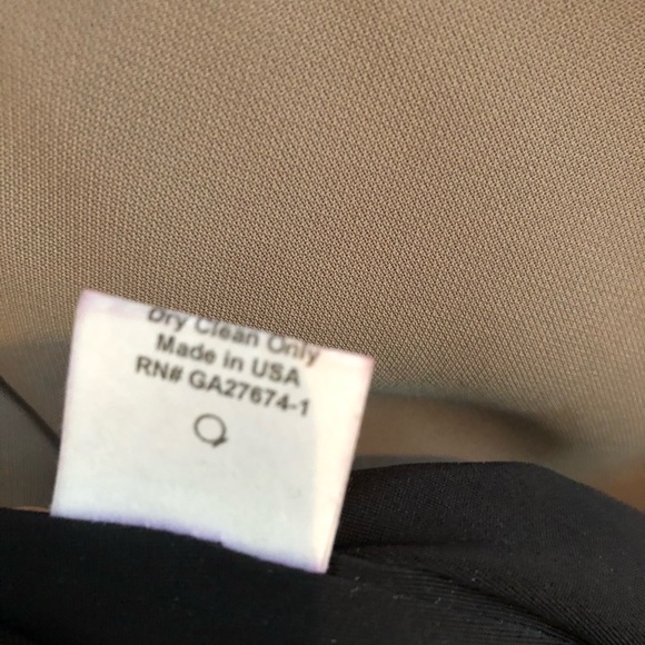 Eva Franco NWT Color Block Sheath Dress Tan Black - Picture 9 of 9